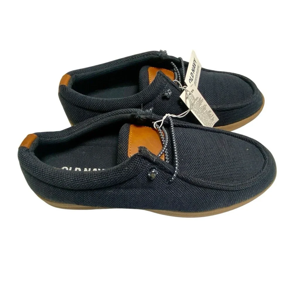 Old Navy Mens Slip-On Shoes Knit Deck Loafers 9 Comfort Casual Navy Blue New